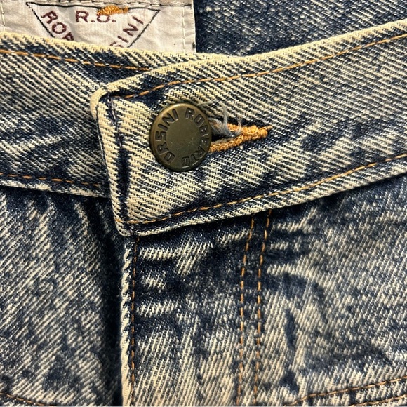 Vintage Roberto Orsini Denim Skirt 7/8 acid wash 80s jean - Picture 4 of 12